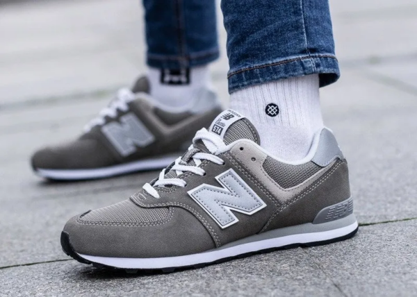 Giày New Balance 574 Kids 'Triple Grey' GC574GG - Ảnh 2