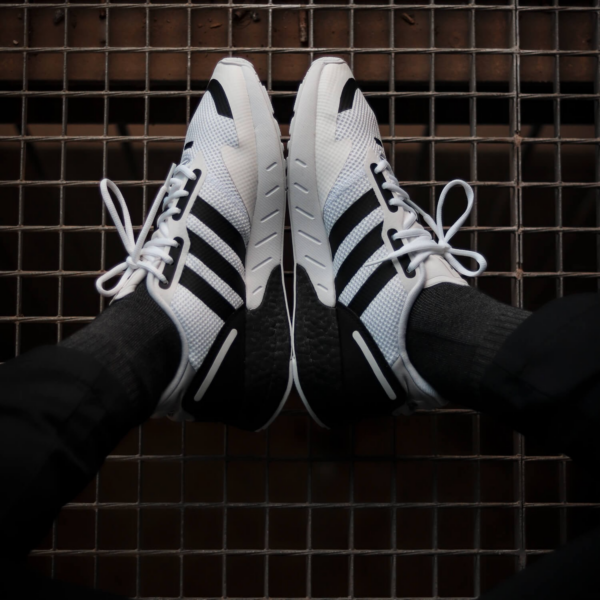Giày Adidas ZX 1K Boost 'White Black' FX6510 - Ảnh 6