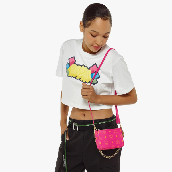 Túi MCM Zip Pouch in Color Splash Logo 'Purple' MYZCSSX01QR001 - Ảnh 6