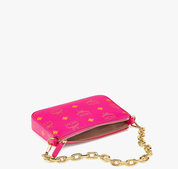 Túi MCM Zip Pouch in Color Splash Logo 'Purple' MYZCSSX01QR001 - Ảnh 4