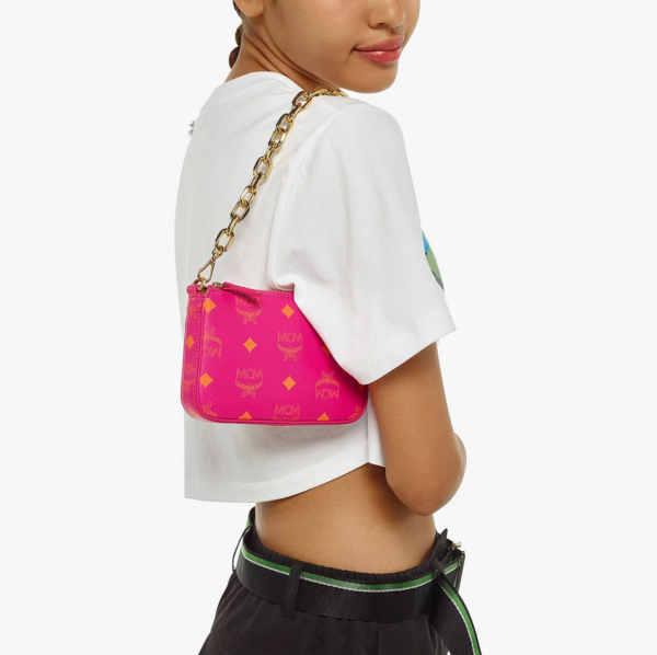 Túi MCM Zip Pouch in Color Splash Logo 'Purple' MYZCSSX01QR001 - Ảnh 5