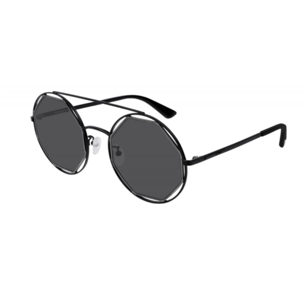 Kính Alexander McQueen Grey Geometric 'Black' MQ0176SA-001-53 - Ảnh 2