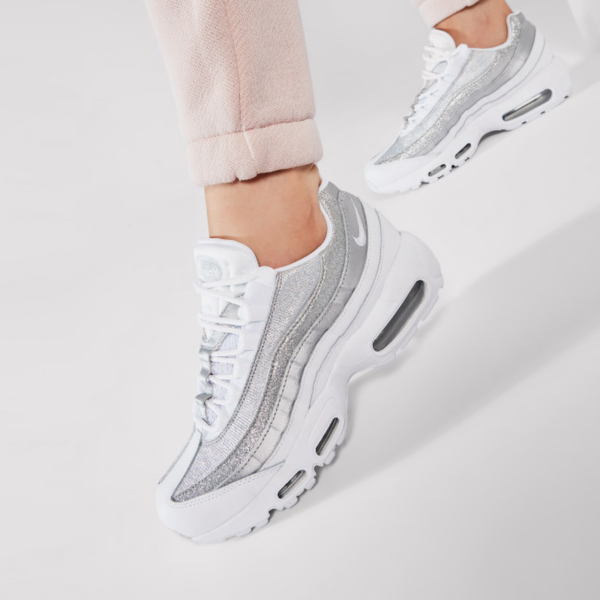 Giày Nike Air Max 95  Wmns White Metallic Silver DH3857-100 - Ảnh 2