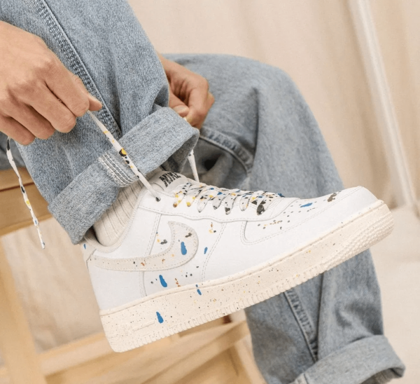 Giày Nike Air Force 1 LV8 3 Paint Splatter Light Grey DJ2598-100 - Ảnh 9