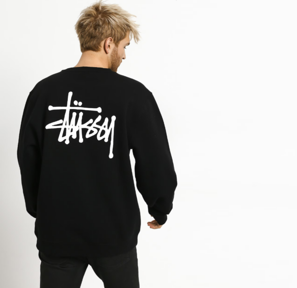 Áo Stussy Basic Stock Crew Black - Ảnh 2