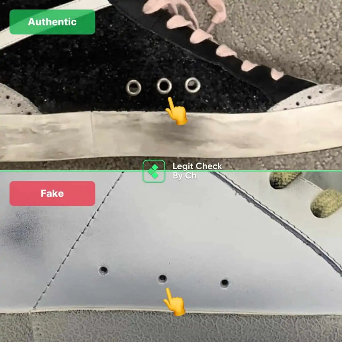 Cách phân biệt những đôi Golden Goose Mid Star là real hay fake Hinh anh 7: Cach phan biet nhung doi Golden Goose Mid Star la real hay fake