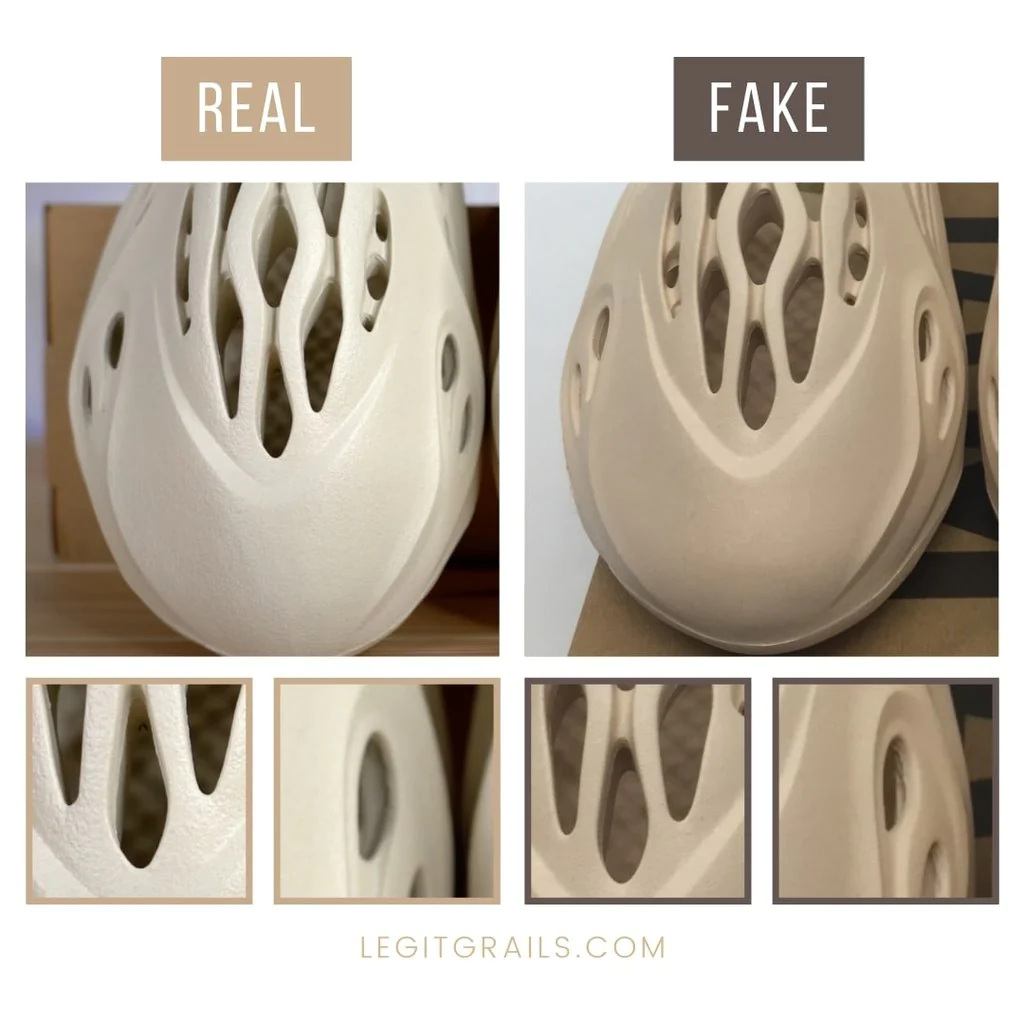 Cách phân biệt những đôi Yeezy Foam Runner là real hay fake Hinh anh 5: Cach phan biet nhung doi Yeezy Foam Runner la real hay fake
