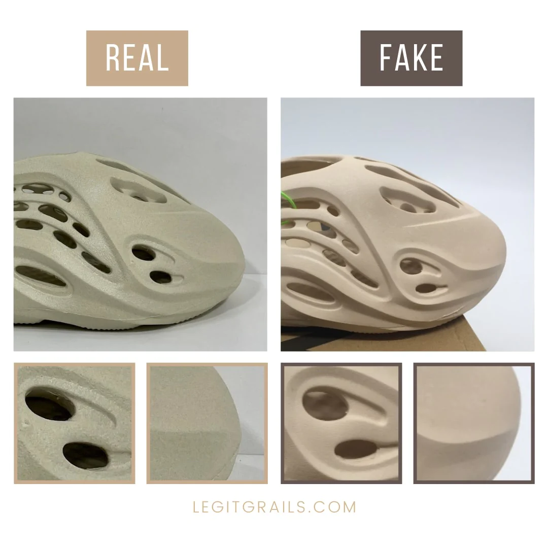 Cách phân biệt những đôi Yeezy Foam Runner là real hay fake Hinh anh 4: Cach phan biet nhung doi Yeezy Foam Runner la real hay fake