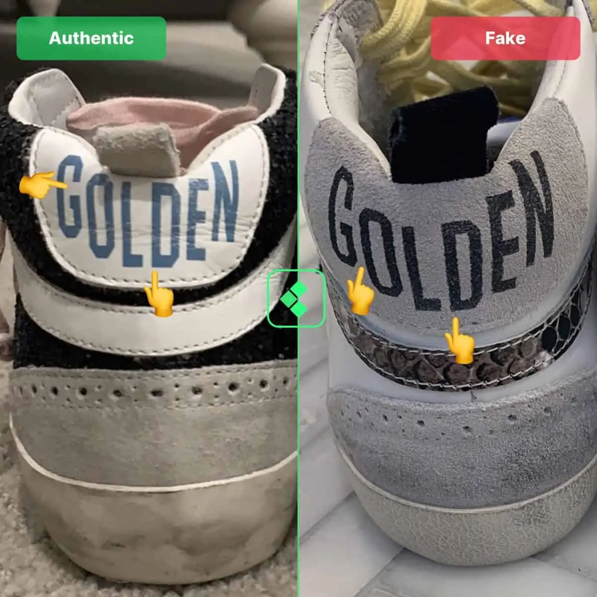 Cách phân biệt những đôi Golden Goose Mid Star là real hay fake Hinh anh 6: Cach phan biet nhung doi Golden Goose Mid Star la real hay fake