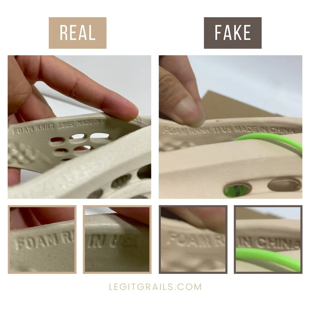 Cách phân biệt những đôi Yeezy Foam Runner là real hay fake Hinh anh 8: Cach phan biet nhung doi Yeezy Foam Runner la real hay fake