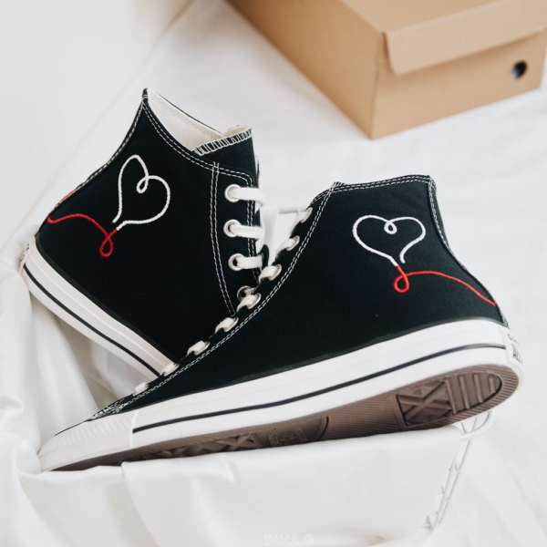 Giày Converse Chuck Taylor All Star High 'Made with Love Black' 171158F - Ảnh 2