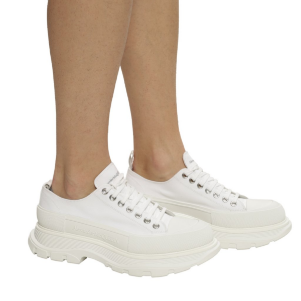 Giày Alexander McQueen Tread Slick Lace Up White 604257-W4L32-9000 - Ảnh 2