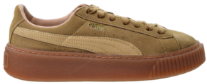Giày Puma Basket Suede Platform Oatmeal Gum Beige Gold 363559-03