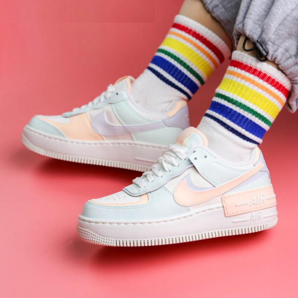 Giày Nike Wmns Air Force 1 Shadow 'Barely Green Crimson Tint' CU8591-104 - Ảnh 4