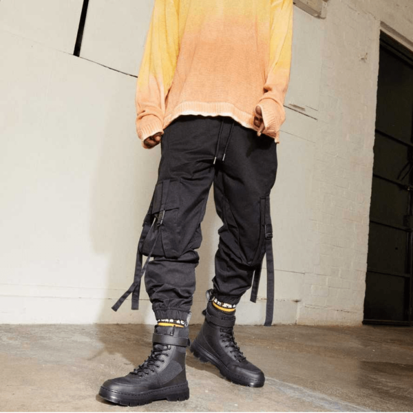 Giày  Dr. Martens Combs Tech Boots Black Element Poly Rip Stop 25656001 - Ảnh 2