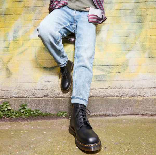 Giày Dr. Martens 101 Black Smooth Leather Lace Up Boots 26230001 - Ảnh 4