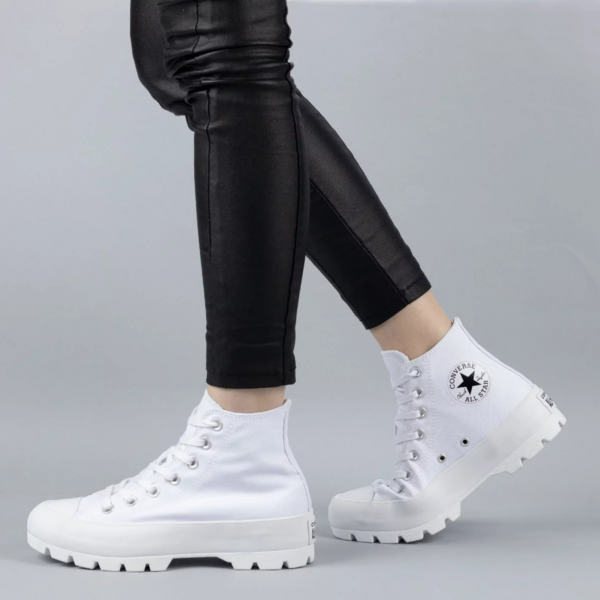 Giày Converse Wmns Chuck Taylor All Star High Lugged 'White' 565902C - Ảnh 4