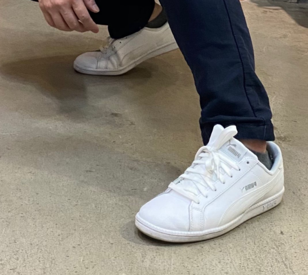 Giày Puma Classic Retro Smash L White Trainers 356722-02 - Ảnh 4