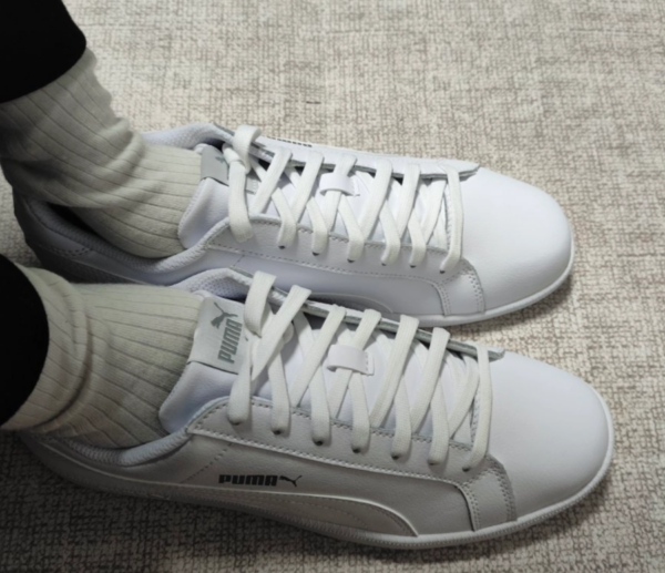 Giày Puma Classic Retro Smash L White Trainers 356722-02 - Ảnh 2