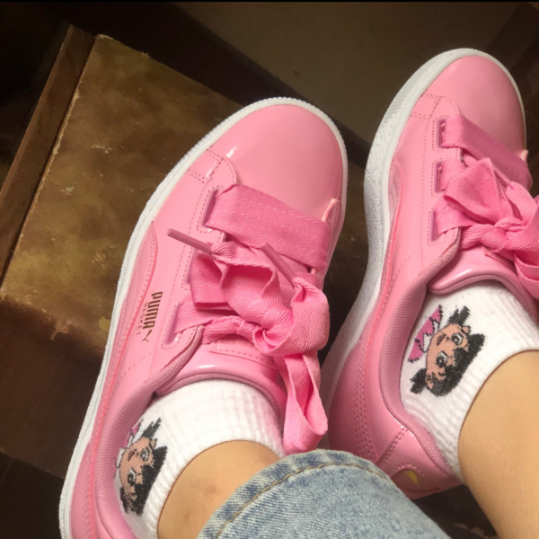 Giày Puma Wmns Basket Heart Patent Jr 'Prism Pink' 364817-03 - Ảnh 4