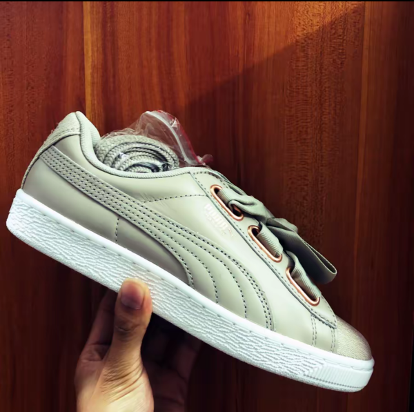Giày Puma Wmns Basket Heart 'Silver Gray' 369649-02 - Ảnh 5
