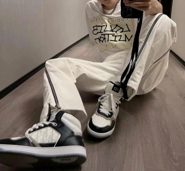 Giay Dior B27 High-top Sneaker Black 3SH133ZIJ-H163
