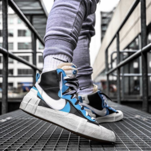 Alternative view of Giày Nike Sacai x Blazer Mid 'Black Blue' BV0072-001