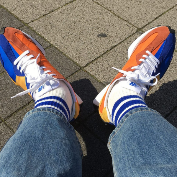 Giày New Balance 327 Marine Blue Orange MS327LAA - Ảnh 6