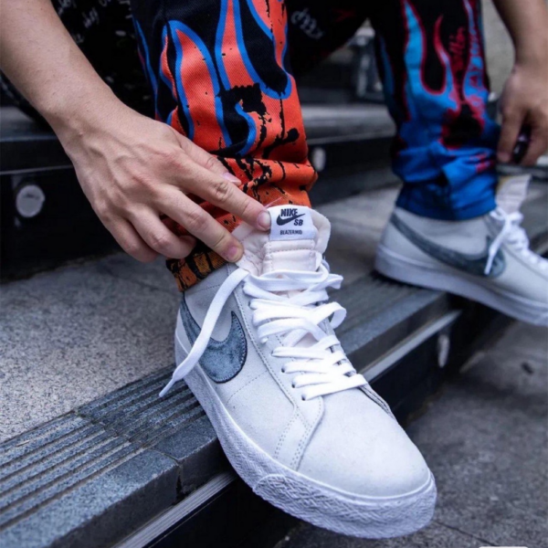 Giày Nike SB Blazer Mid Faded 'Grey Black' DA1839-002 - Ảnh 2