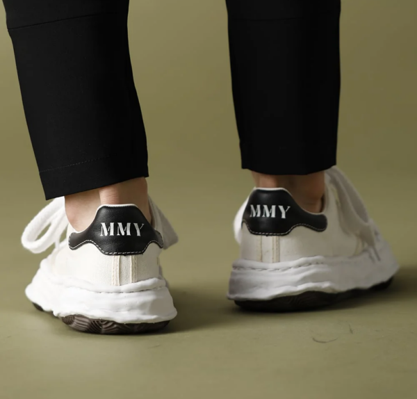 Giày Maison Mihara Yasuhiro Blakey OG Sole Canvas Low-top A06FW704-WHITE - Ảnh 4