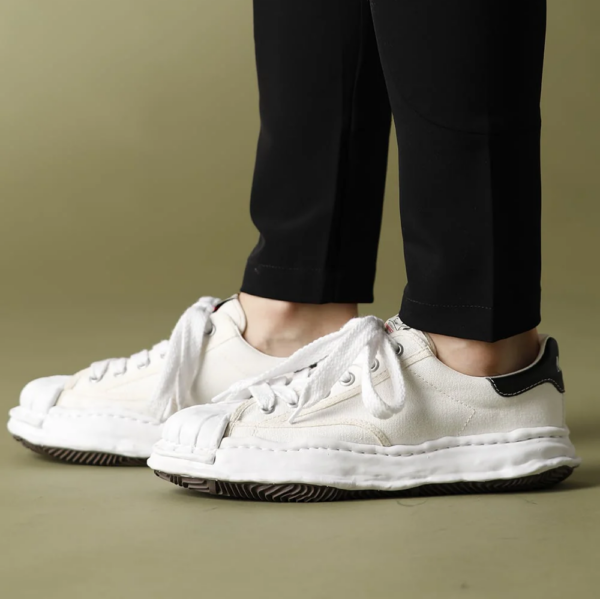 Giày Maison Mihara Yasuhiro Blakey OG Sole Canvas Low-top A06FW704-WHITE - Ảnh 5