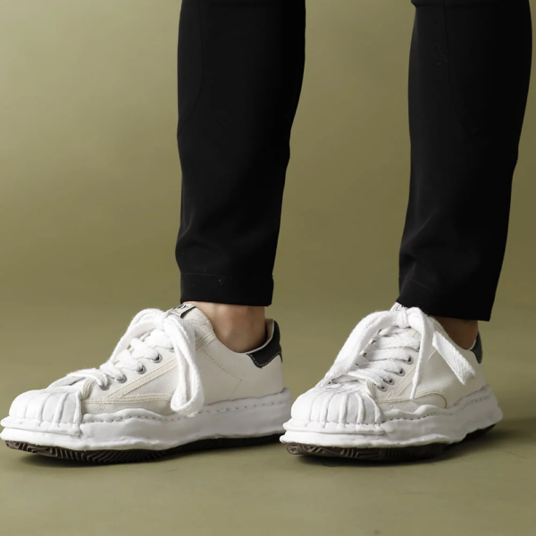 Giày Maison Mihara Yasuhiro Blakey OG Sole Canvas Low-top A06FW704-WHITE - Ảnh 6