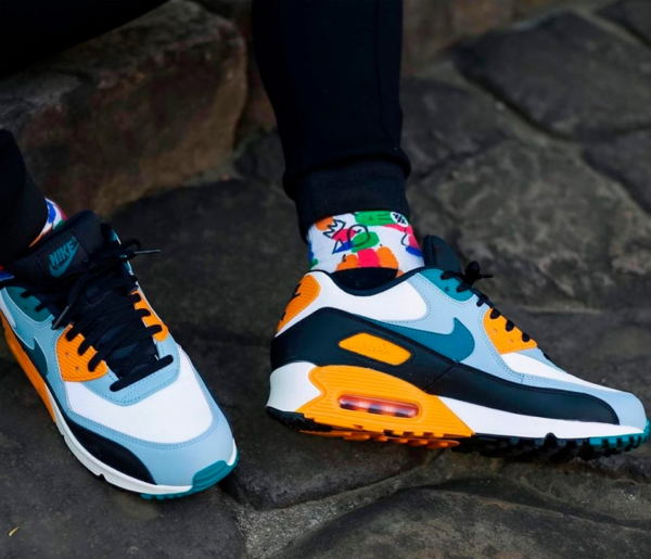 Giày Nike Air Max 90 Essential 'Blue Gold' AJ1285-110 - Ảnh 4
