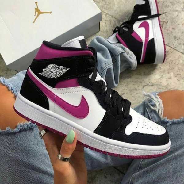 Giày Nike Wmns Air Jordan 1 Mid ‘Cactus Flower’ BQ6472-005 - Ảnh 4