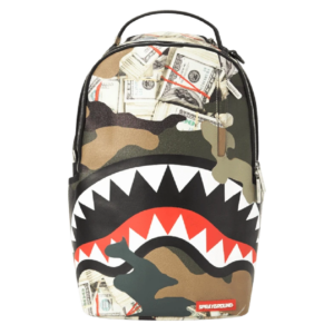 Balo Sprayground Camo Money Shark