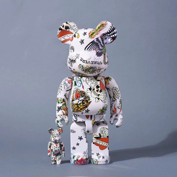Mô Hình Bearbrick Ed Hardy White - Ảnh 6
