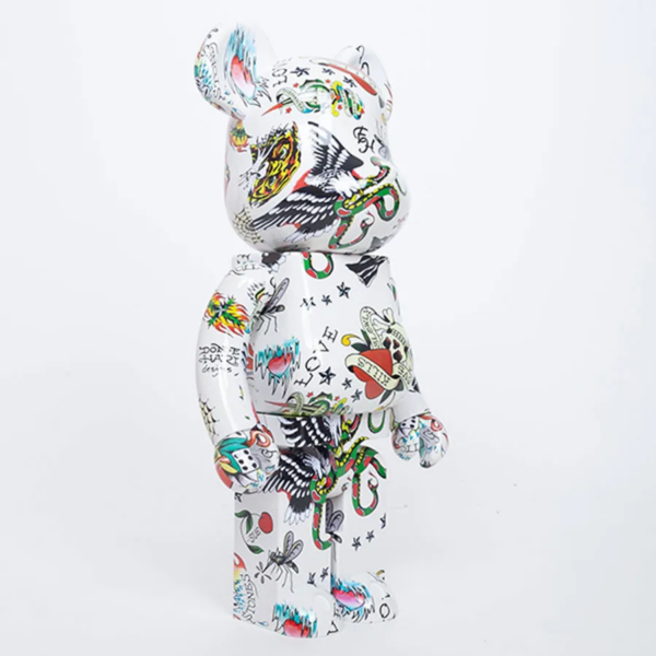Mô Hình Bearbrick Ed Hardy White - Ảnh 5