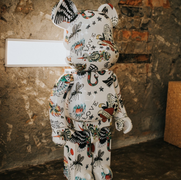 Mô Hình Bearbrick Ed Hardy White - Ảnh 4
