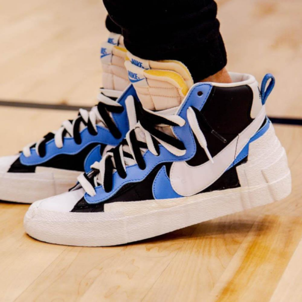 Giày Nike Sacai x Blazer Mid 'Black Blue' BV0072-001 - Ảnh 4
