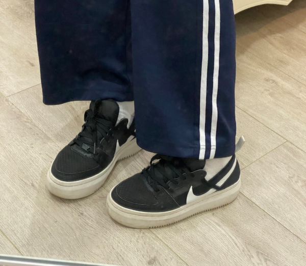 Giày Nike Wmns Court Vision Alta TXT 'Black White' CW6536-001 - Ảnh 3