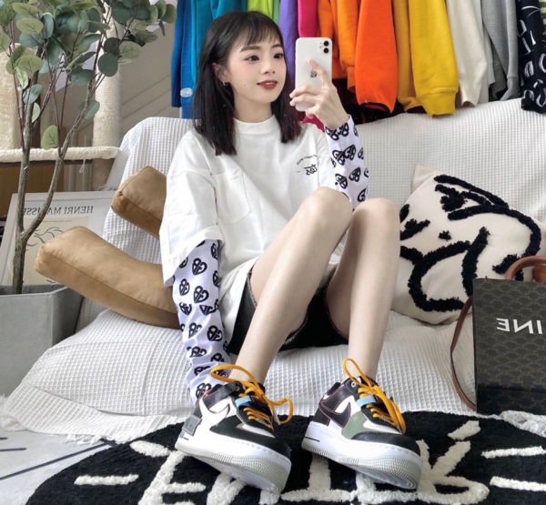 Giày Nike Wmns Air Force 1 Shadow 'Spiral Sage' DC2542-001 - Ảnh 4