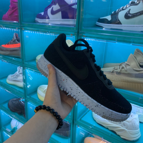 Giày Nike Air Force 1 Crater Flyknit 'Black Chambray Blue' DC4831-001 - Ảnh 3