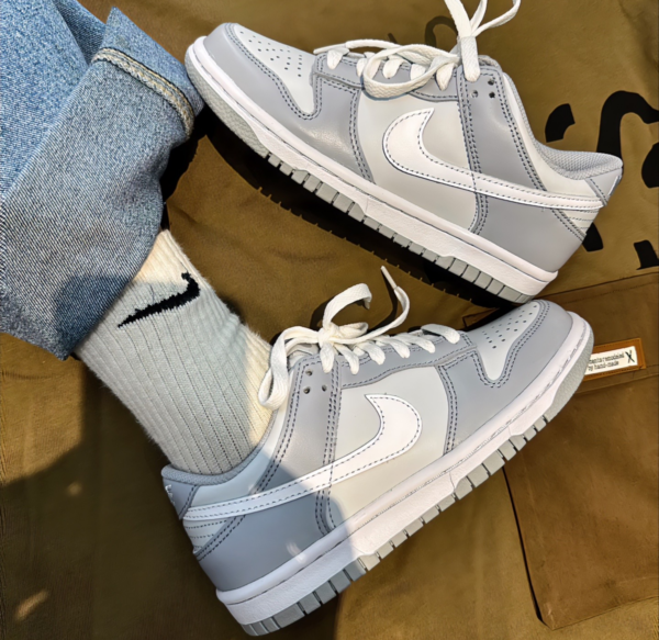Giày Nike Dunk Low GS 'Wolf Grey' DH9765-001 - Ảnh 6