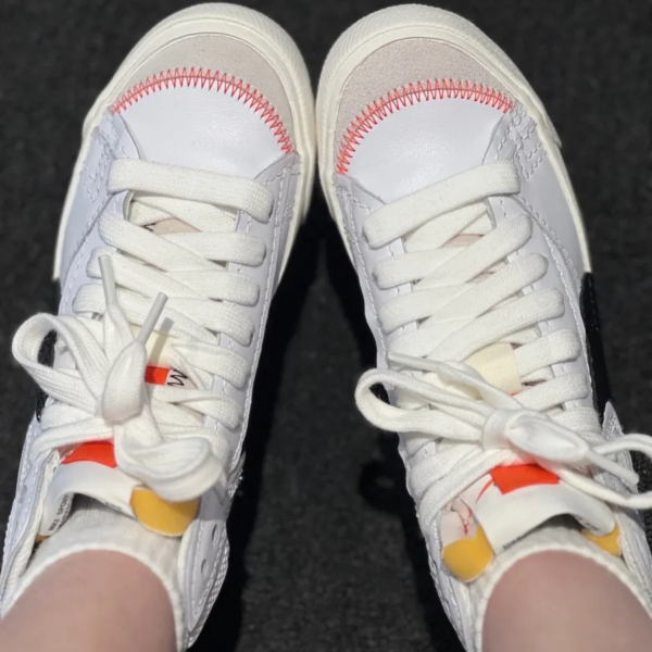 Giày Nike Wmns Blazer Mid '77 Jumbo 'White Black' DQ1471-100 - Ảnh 5