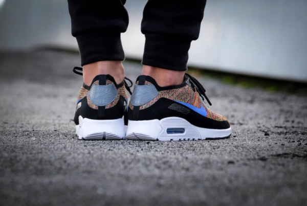 Giày Nike Air Max 90 Ultra 2.0 Flyknit ' Blue Cool Grey' 881109-001 - Ảnh 4