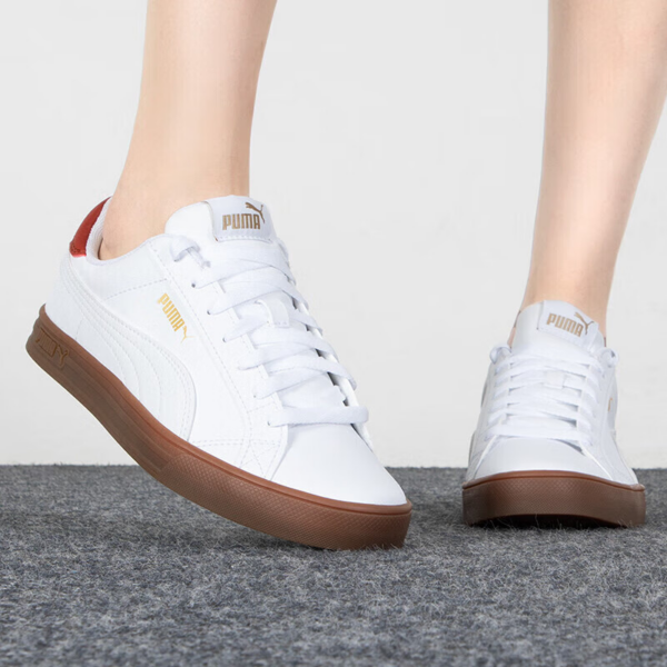 Giày Puma Smash Vulcan 'White Burgundy' 380752-09 - Ảnh 2