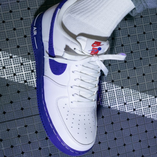 Giày Nike Air Force 1 '07 LV8 EMB 'White Court Purple' DB0264-100 - Ảnh 4