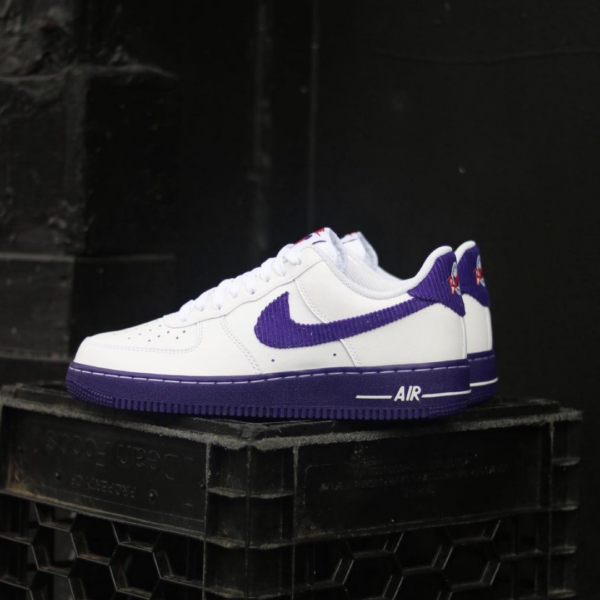 Giày Nike Air Force 1 '07 LV8 EMB 'White Court Purple' DB0264-100 - Ảnh 7