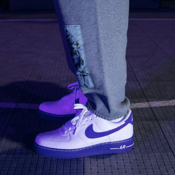 Giày Nike Air Force 1 '07 LV8 EMB 'White Court Purple' DB0264-100 - Ảnh 2