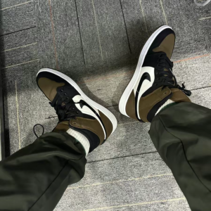 Giay Nike Air Jordan 1 Mid 'Olive Toe' DV0427-301